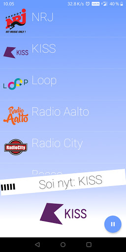 Android application Radiosoitin screenshort