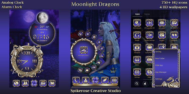 Moonlight Dragons theme - 1.5 - (Android)