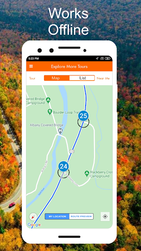 Screenshot of Kancamagus Highway GPS Tour