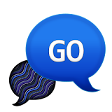 GO SMS - Blue Wave Stripes icon