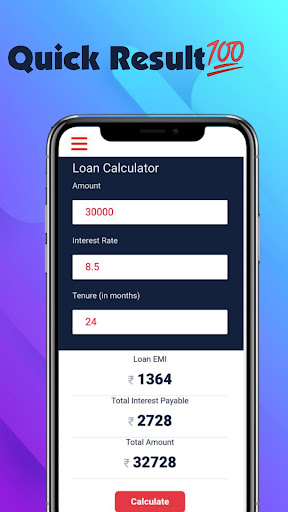Smart EMI Calculator Screen 2