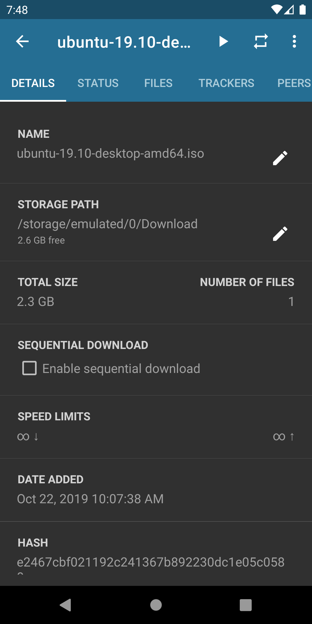 Flud - Torrent Downloader Screen 2