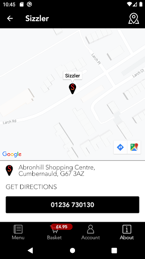 Android application Sizzler screenshort