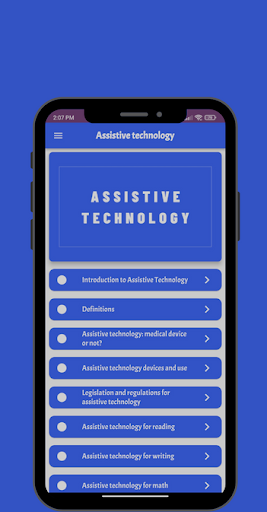 Assistive technology Screen 3