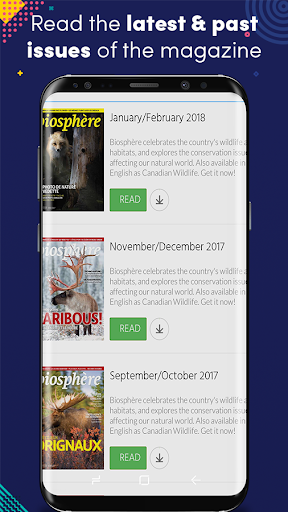 Android application Biosphère screenshort
