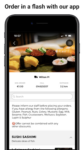 Android application Honkaku Sushi & Thai screenshort