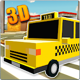 Blocky Taxi Crazy Drive Sim 3D icon