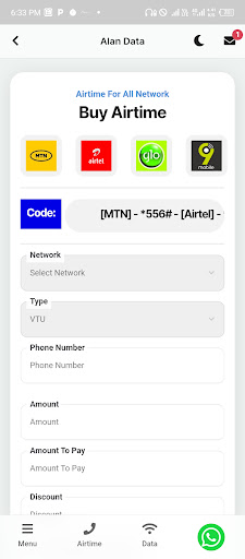 ALAN DATA Screen 3