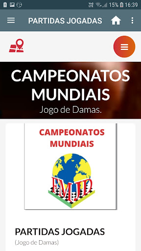 Android application Campeonatos Mundiais de Damas screenshort