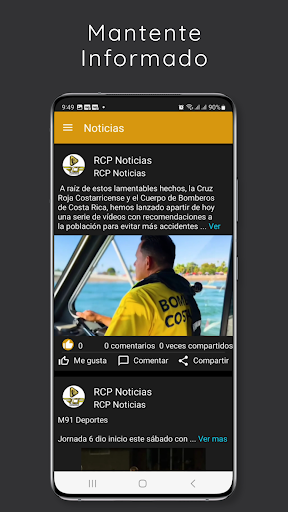 Android application RCP NOTICIAS screenshort