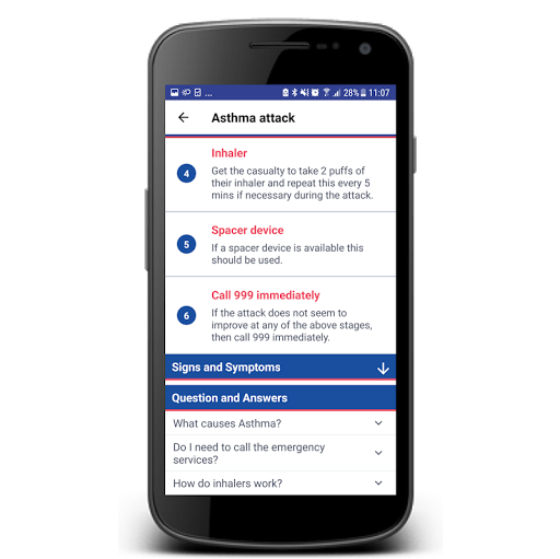 Android application Siren Training First Aid screenshort