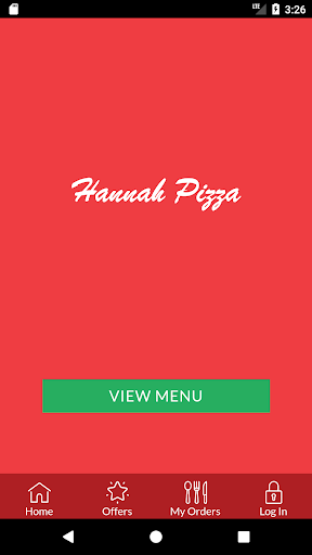 Android application Hannah Pizza screenshort
