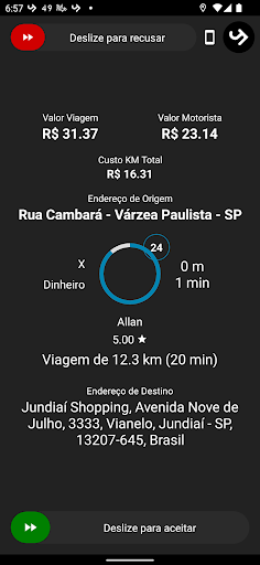 Android application Youcar Motorista screenshort