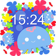 Fuwapuka watch - cute free digital clock widget -