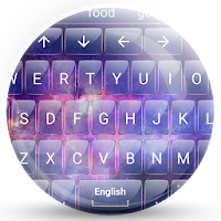 Keyboard Theme Glass Galaxy
