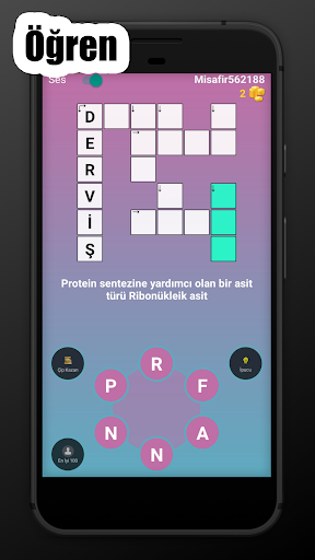 Turkish Crossword Puzzle Screen 2