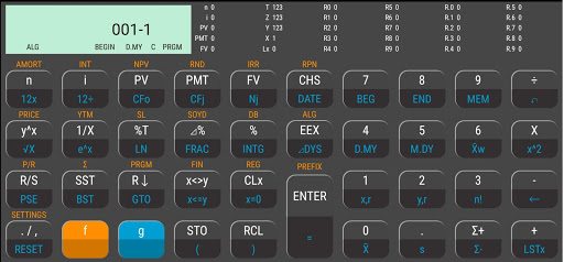 12C Pro Financial Calculator Screen 2