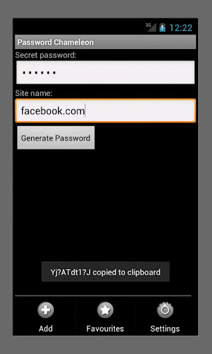 Android application Password Chameleon screenshort