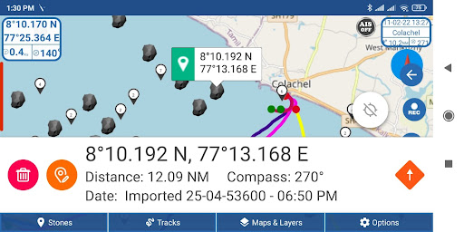 Kadal Map - Marine Navigation Screen 3