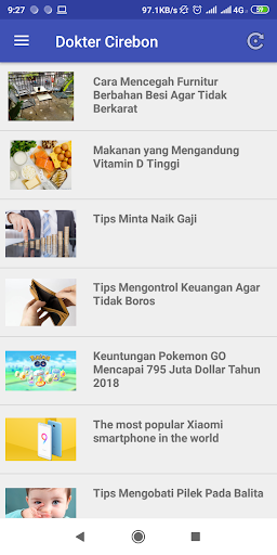 Android application Dokter Cirebon : Informasi Jad screenshort