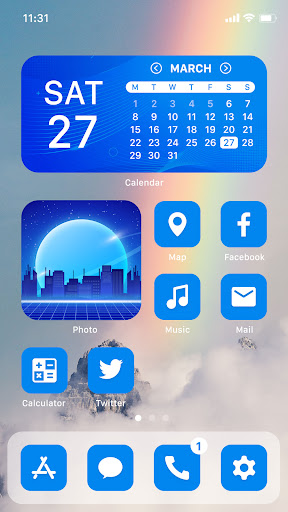 Android application Wow Navy Theme - Icon Pack screenshort