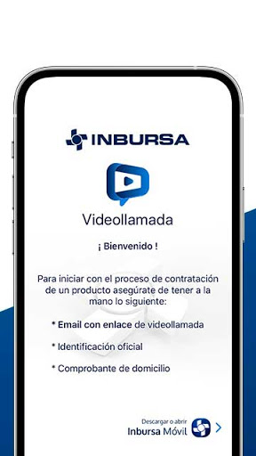 Android application Videollamada Inbursa screenshort