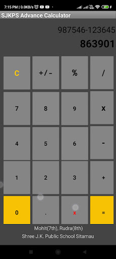Android application SJKPS Calculator screenshort