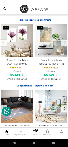 Android application Wevans - Artigos de Decoração screenshort