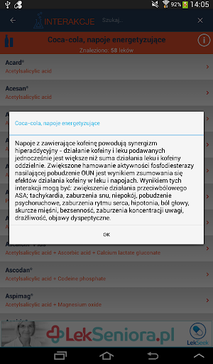 Aptekarz Interakcje