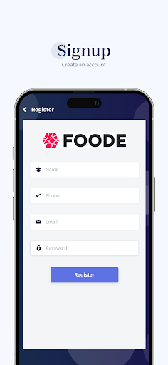 Android application FOODE: Online Food Ordering screenshort