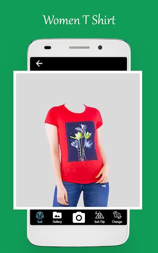 Android application Women T shirt photo editor screenshort