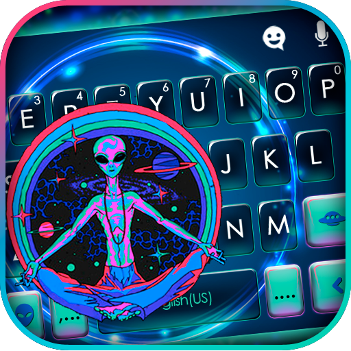 Weird Alien Keyboard Backgroun logo