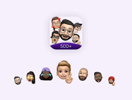 Android application 500+ Memoji Stickers - WA screenshort