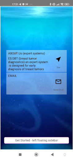 Android application Expert system:breast tumor DBT screenshort