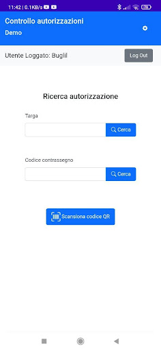 Android application Controllo permessi screenshort