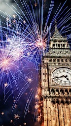 Fireworks New Year London Live Wallpaper