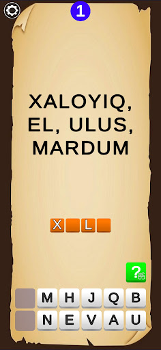 Android application Sinonim so'z o'yin screenshort