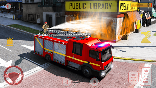 消防車のゲームレスキューゲーム