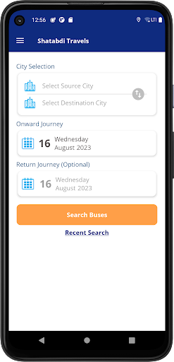 Shatabdi Travels Screen 2