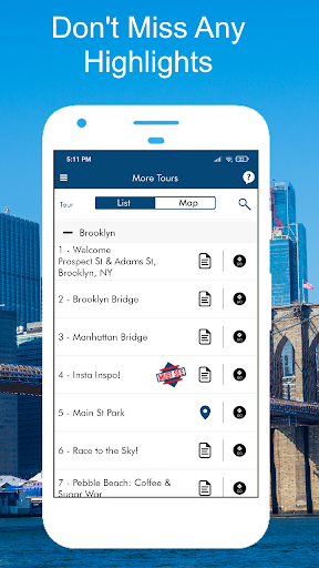 Screenshot of Brooklyn Bridge NYC Audio Tour
