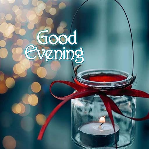 Beautiful evening greetings logo