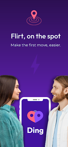 Android application Ding - Check in & Flirt screenshort