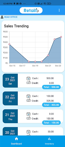 Android application Retailb screenshort