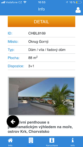 Android application Nemovitosti Chorvatsko screenshort