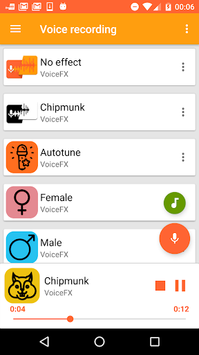 VoiceFX - Voice Changer with voice effects 1.1.8b-google screenshots 1