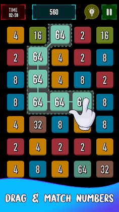 2048 Merge Number Match Number - Screenshot 3