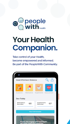 Android application PeopleWith - Symptoms & Health screenshort
