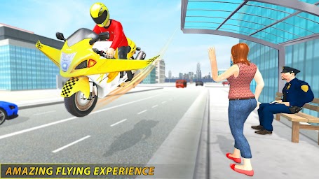 Futuristic Flying Bike Taxi Simulator Driver