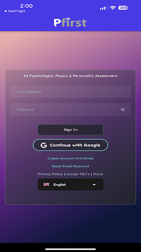 Android application Personality First - Psychology screenshort