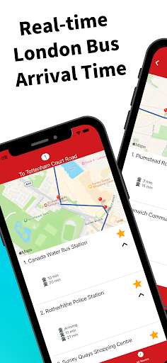Android application London Bus Arrival Time screenshort